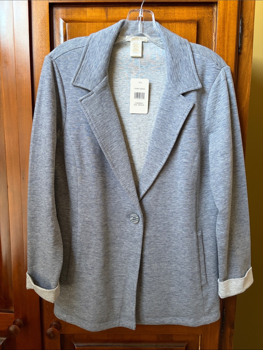 Blue Matty M Knit Blazer